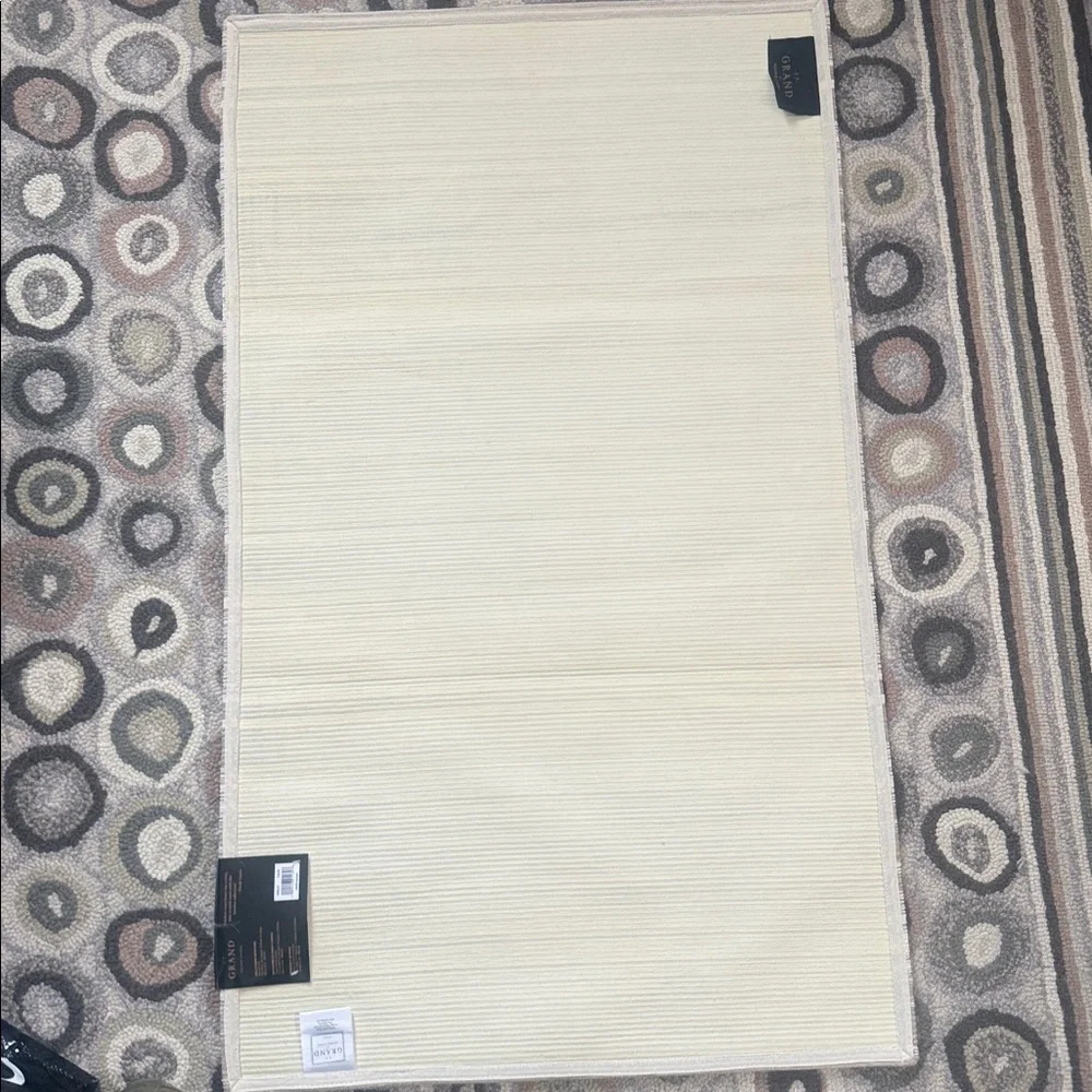 Striped Beige and Brown Area Rug